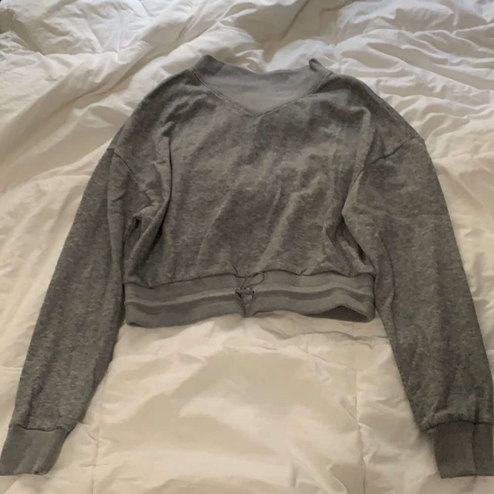 Grey athletic sweatshirt